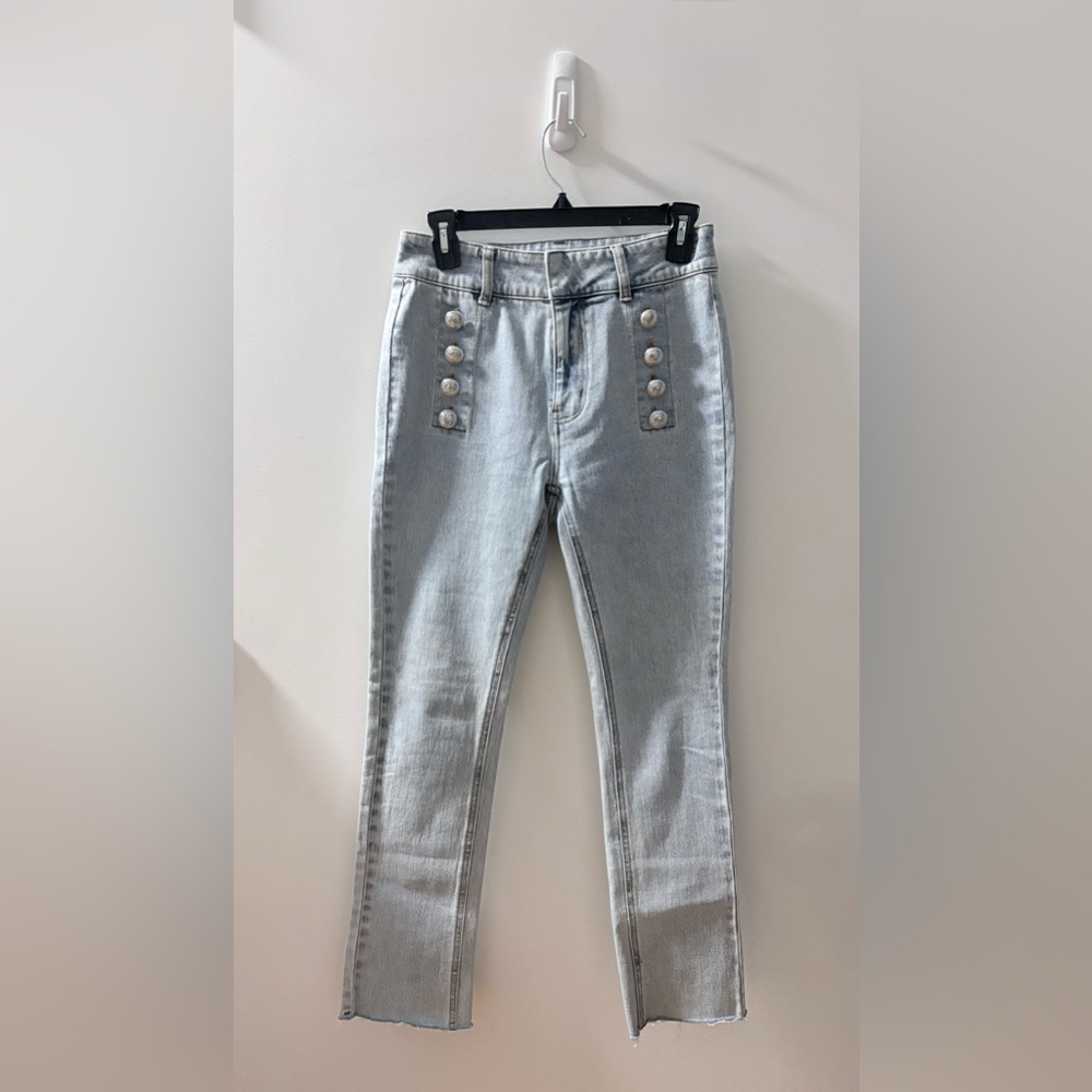 Generation Love Justine Button Fray Denim Pants | Size Small - Picture 7 of 9